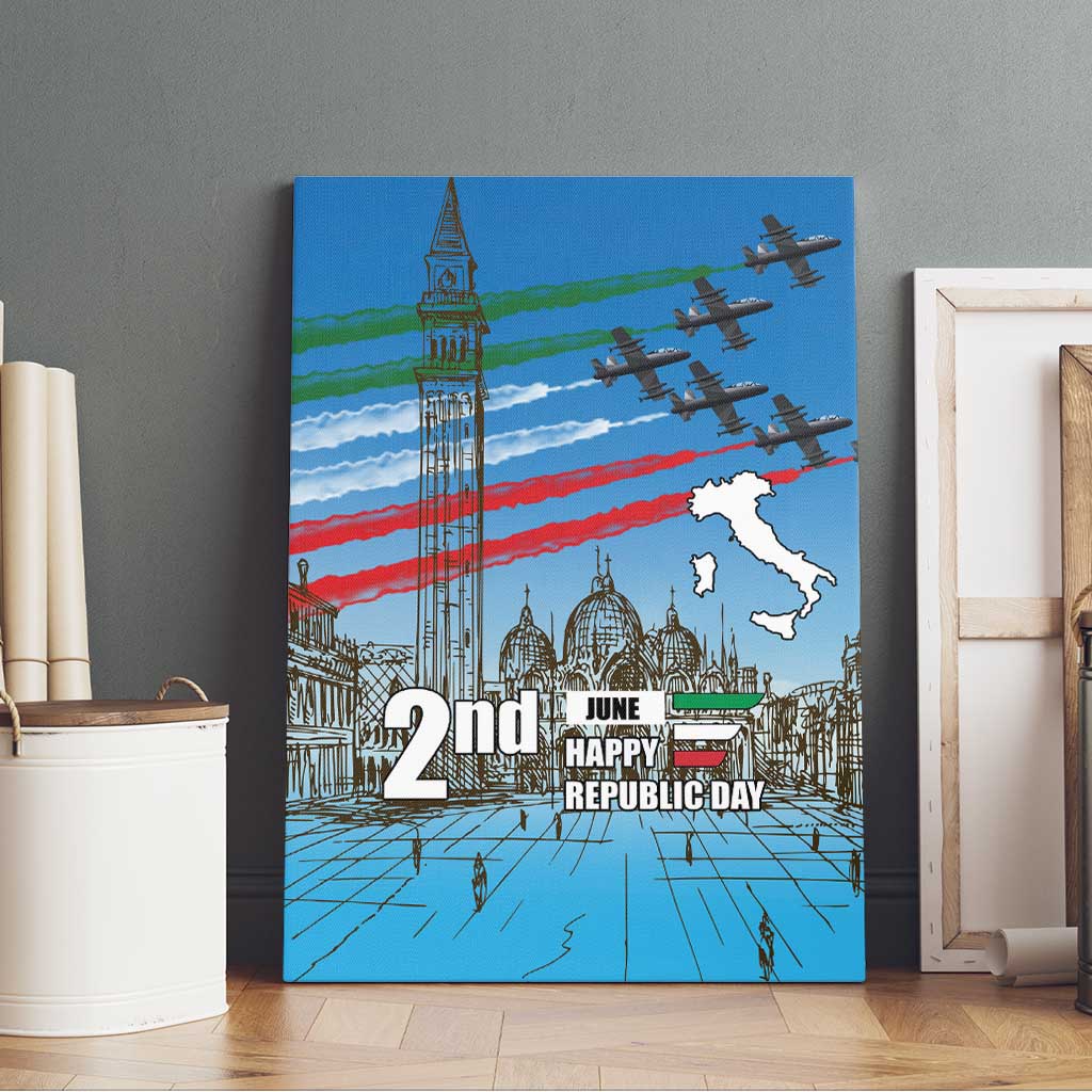 Italy Republic Day Canvas Wall Art Festa della Repubblica with Frecce Tricolori