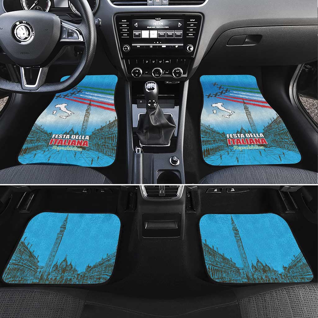 Italy Republic Day Car Mats Festa della Repubblica with Frecce Tricolori