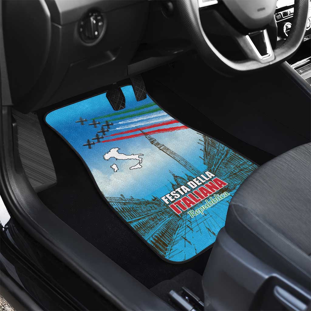 Italy Republic Day Car Mats Festa della Repubblica with Frecce Tricolori