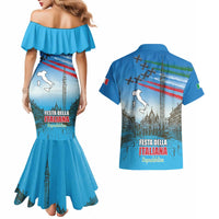 Italy Republic Day Couples Matching Mermaid Dress and Hawaiian Shirt Festa della Repubblica with Frecce Tricolori