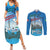 Italy Republic Day Couples Matching Summer Maxi Dress and Long Sleeve Button Shirt Festa della Repubblica with Frecce Tricolori