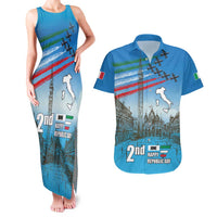 Italy Republic Day Couples Matching Tank Maxi Dress and Hawaiian Shirt Festa della Repubblica with Frecce Tricolori