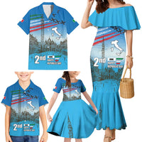 Italy Republic Day Family Matching Mermaid Dress and Hawaiian Shirt Festa della Repubblica with Frecce Tricolori