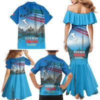 Italy Republic Day Family Matching Mermaid Dress and Hawaiian Shirt Festa della Repubblica with Frecce Tricolori