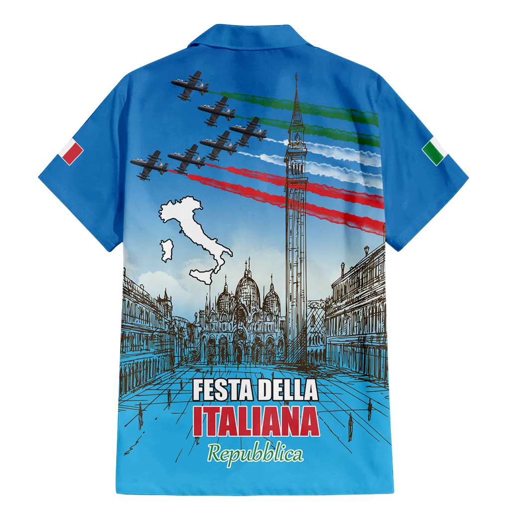 Italy Republic Day Family Matching Mermaid Dress and Hawaiian Shirt Festa della Repubblica with Frecce Tricolori
