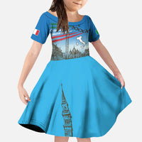 Italy Republic Day Family Matching Off The Shoulder Long Sleeve Dress and Hawaiian Shirt Festa della Repubblica with Frecce Tricolori