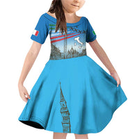Italy Republic Day Family Matching Off Shoulder Short Dress and Hawaiian Shirt Festa della Repubblica with Frecce Tricolori