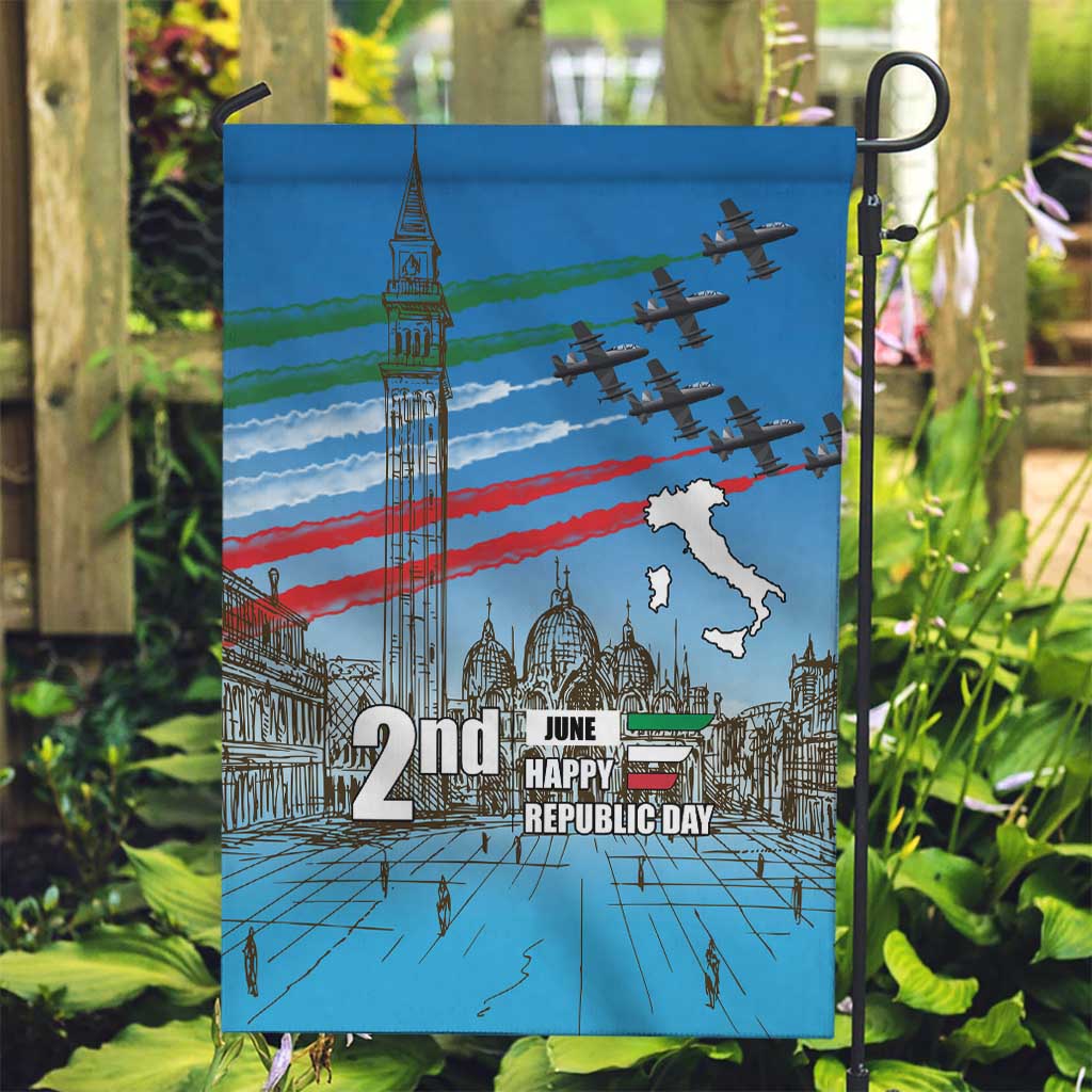 Italy Republic Day Garden Flag Festa della Repubblica with Frecce Tricolori