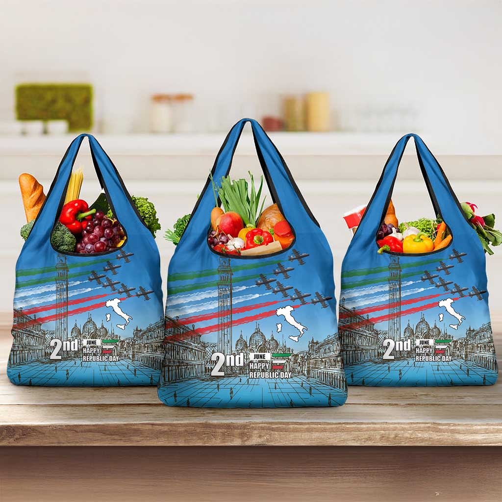 Italy Republic Day Grocery Bag Festa della Repubblica with Frecce Tricolori