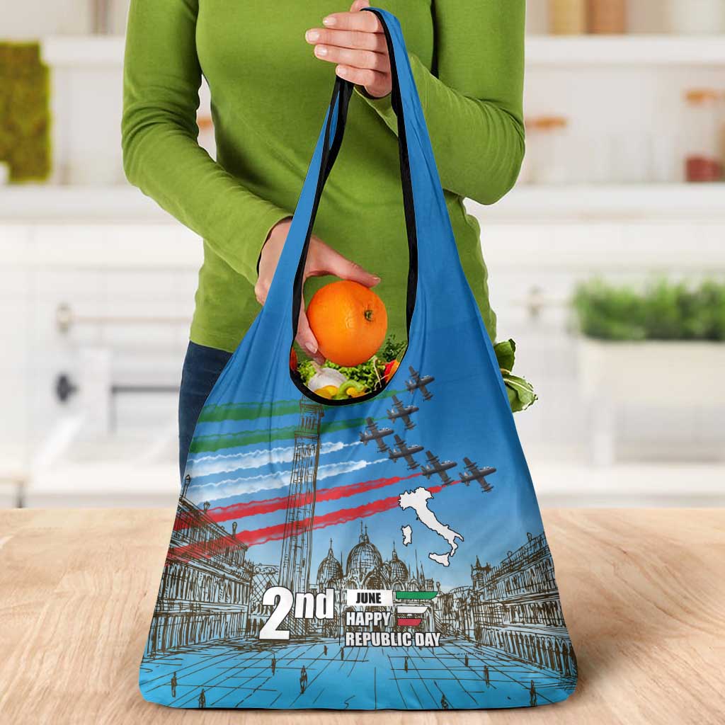 Italy Republic Day Grocery Bag Festa della Repubblica with Frecce Tricolori