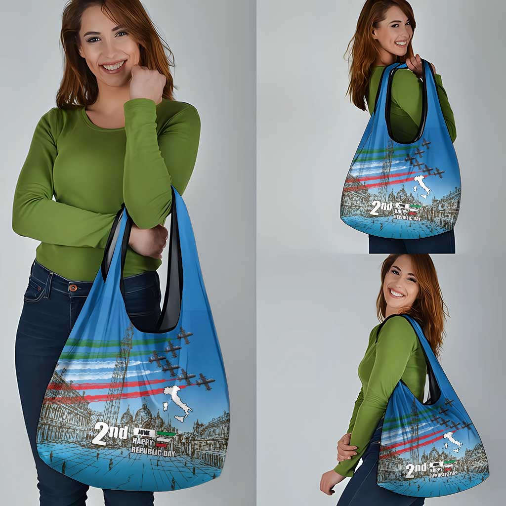 Italy Republic Day Grocery Bag Festa della Repubblica with Frecce Tricolori