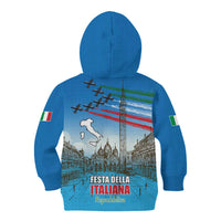 Italy Republic Day Kid Hoodie Festa della Repubblica with Frecce Tricolori