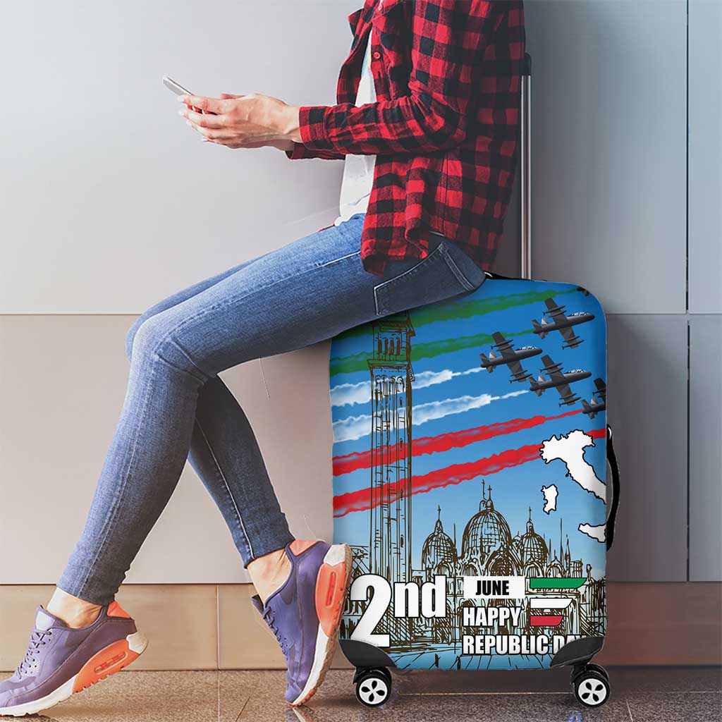 Italy Republic Day Luggage Cover Festa della Repubblica with Frecce Tricolori