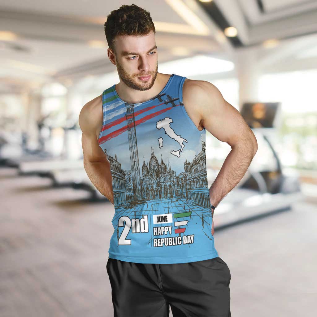 Italy Republic Day Men Tank Top Festa della Repubblica with Frecce Tricolori