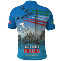 Italy Republic Day Polo Shirt Festa della Repubblica with Frecce Tricolori