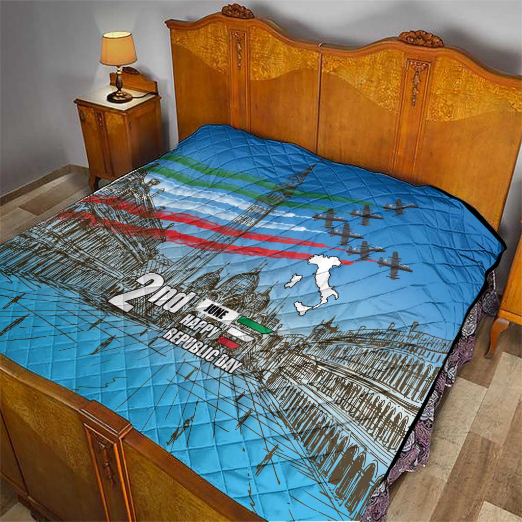 Italy Republic Day Quilt Festa della Repubblica with Frecce Tricolori