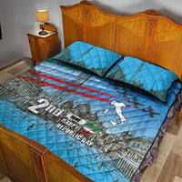 Italy Republic Day Quilt Bed Set Festa della Repubblica with Frecce Tricolori