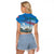 Italy Republic Day Raglan Cropped T Shirt Festa della Repubblica with Frecce Tricolori