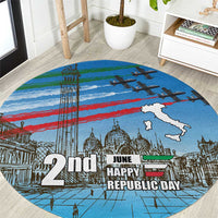 Italy Republic Day Round Carpet Festa della Repubblica with Frecce Tricolori