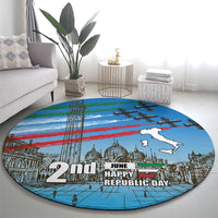 Italy Republic Day Round Carpet Festa della Repubblica with Frecce Tricolori