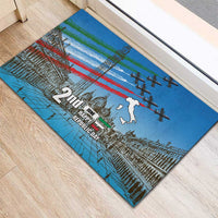 Italy Republic Day Rubber Doormat Festa della Repubblica with Frecce Tricolori