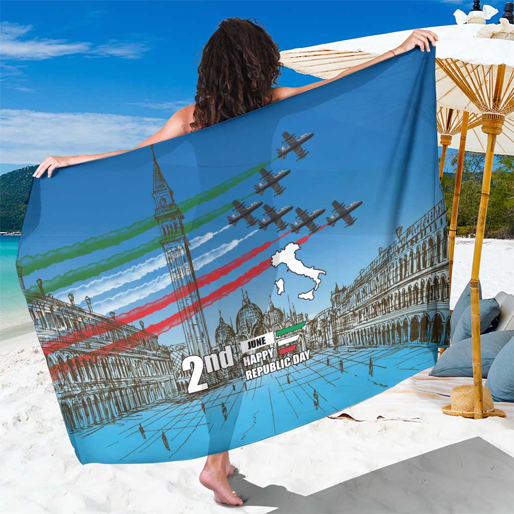Italy Republic Day Sarong Festa della Repubblica with Frecce Tricolori