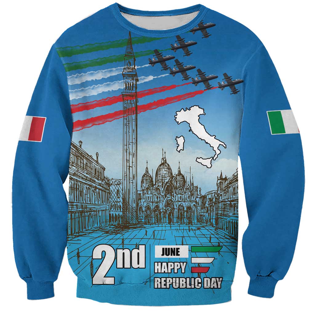 Italy Republic Day Sweatshirt Festa della Repubblica with Frecce Tricolori