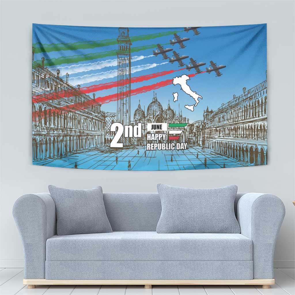 Italy Republic Day Tapestry Festa della Repubblica with Frecce Tricolori