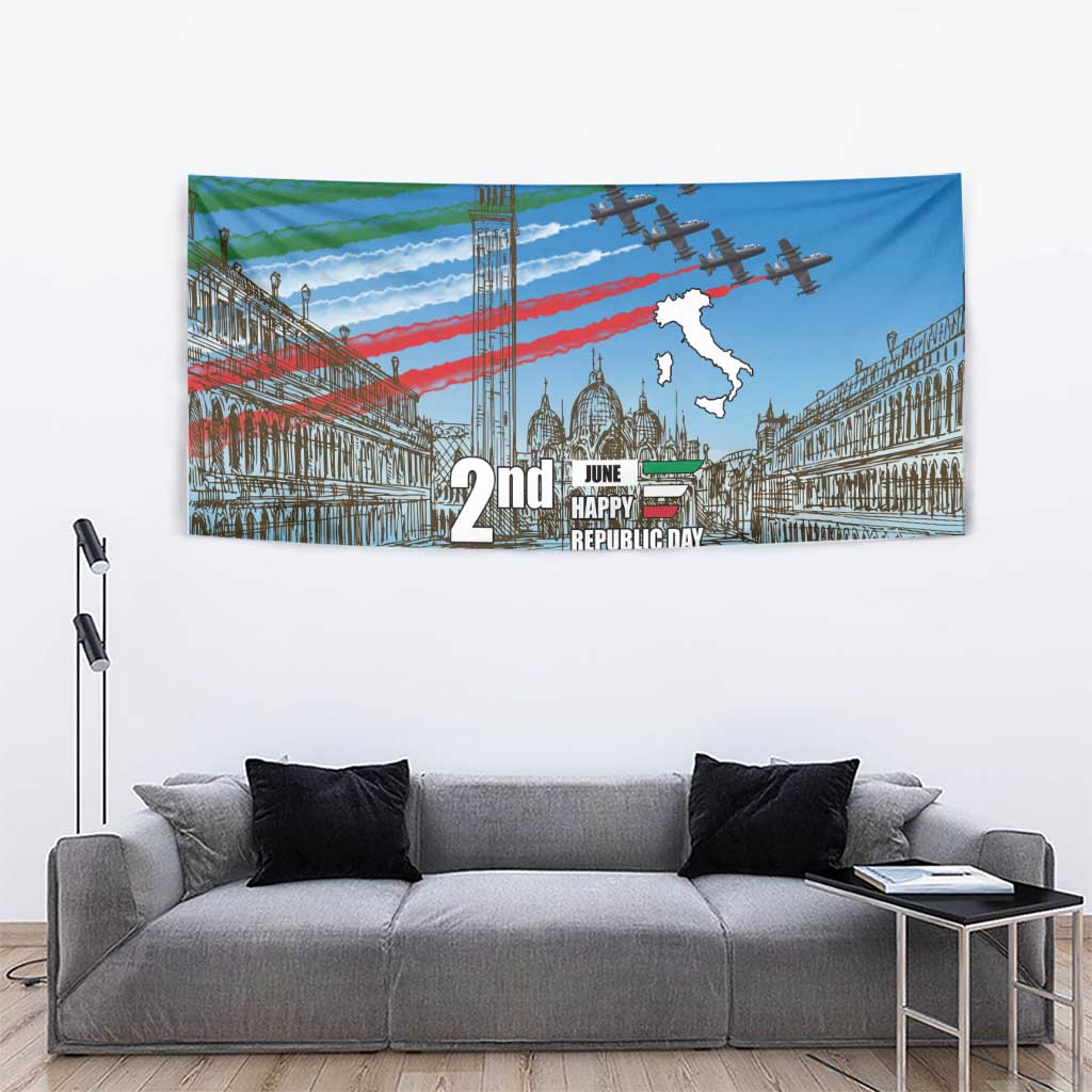 Italy Republic Day Tapestry Festa della Repubblica with Frecce Tricolori