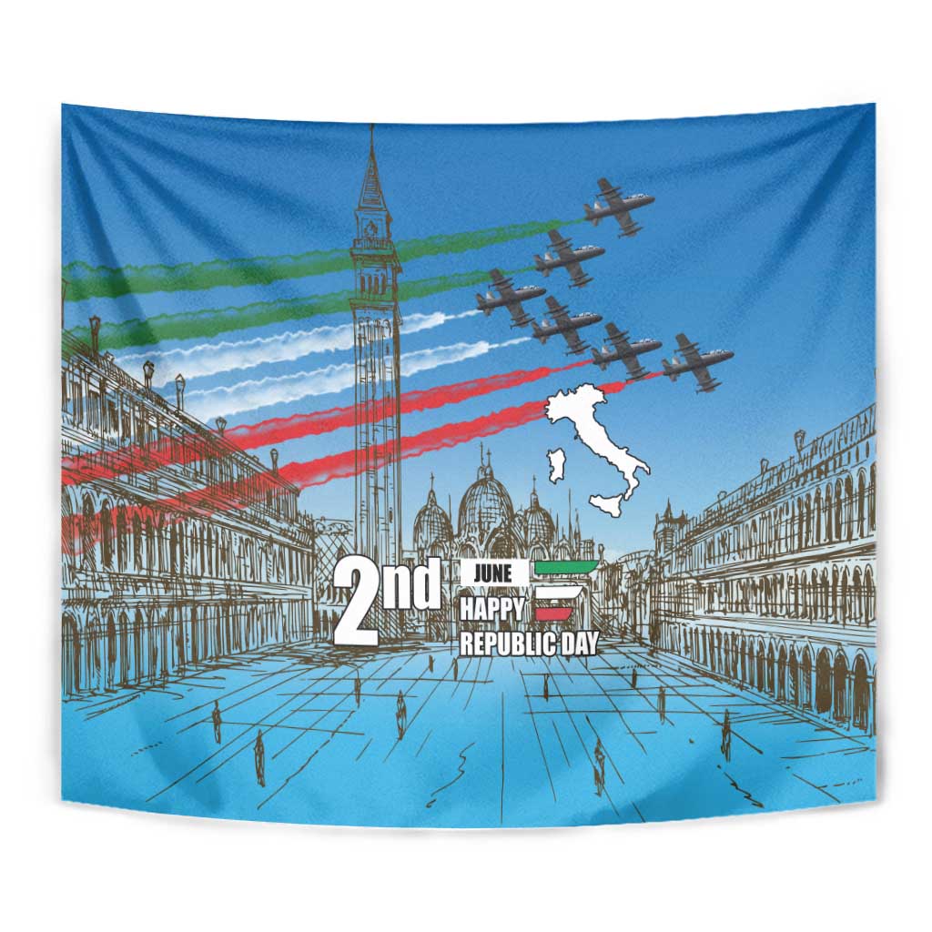 Italy Republic Day Tapestry Festa della Repubblica with Frecce Tricolori