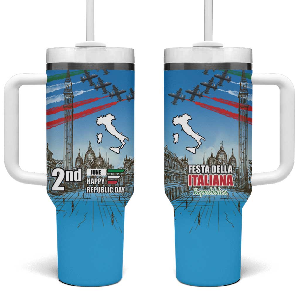 Italy Republic Day Tumbler With Handle Festa della Repubblica with Frecce Tricolori