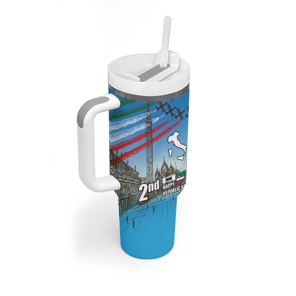 Italy Republic Day Tumbler With Handle Festa della Repubblica with Frecce Tricolori