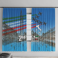 Italy Republic Day Window Curtain Festa della Repubblica with Frecce Tricolori