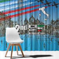Italy Republic Day Window Curtain Festa della Repubblica with Frecce Tricolori