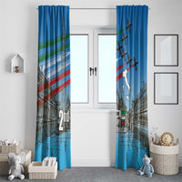 Italy Republic Day Window Curtain Festa della Repubblica with Frecce Tricolori