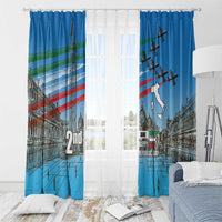 Italy Republic Day Window Curtain Festa della Repubblica with Frecce Tricolori