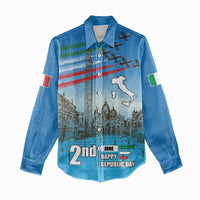 Italy Republic Day Women Casual Shirt Festa della Repubblica with Frecce Tricolori