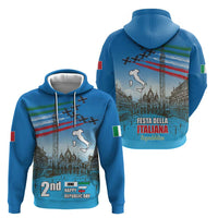 Italy Republic Day Zip Hoodie Festa della Repubblica with Frecce Tricolori