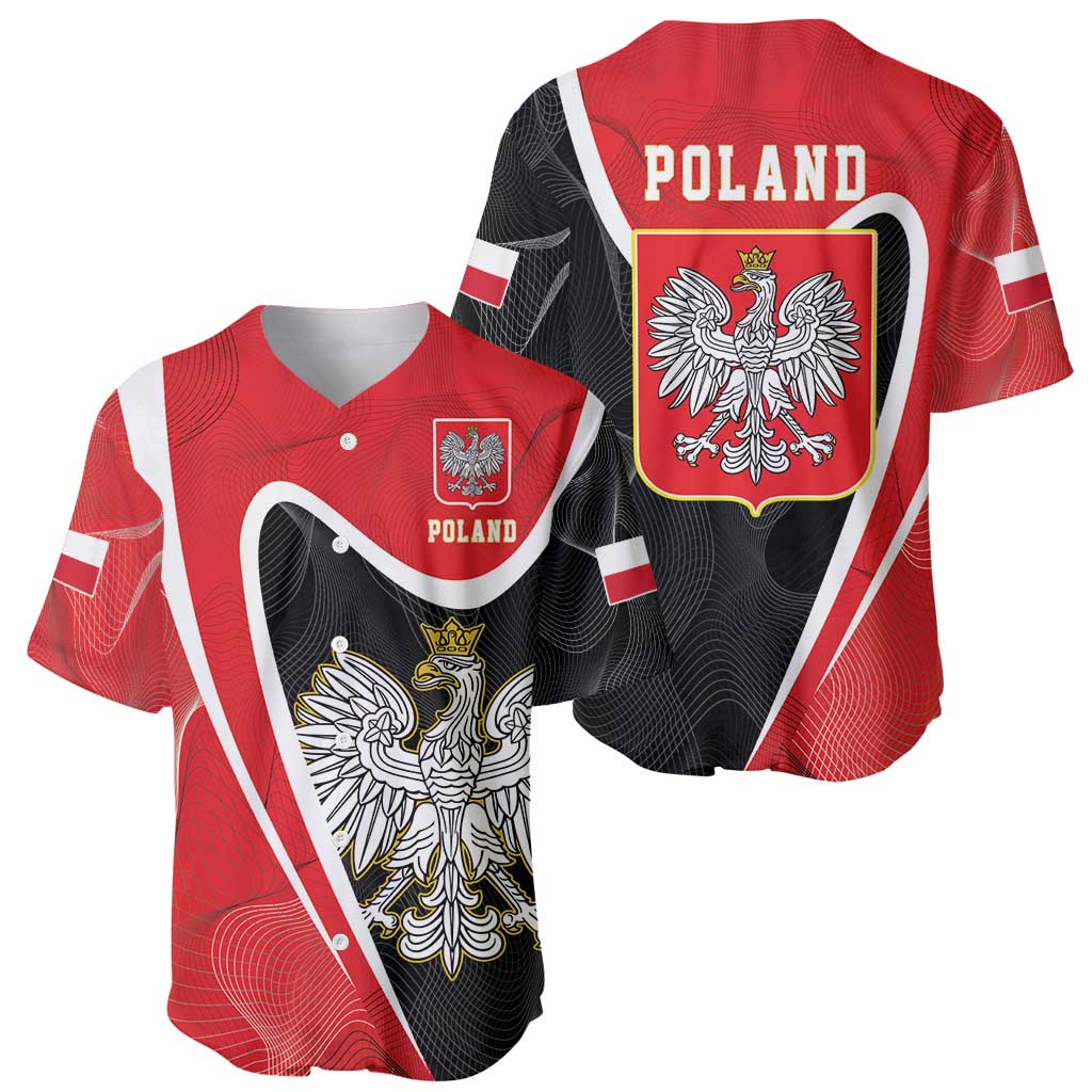 Poland White Crowned Eagle Baseball Jersey Rzeczpospolita Polska