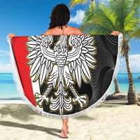 Poland White Crowned Eagle Beach Blanket Rzeczpospolita Polska