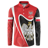 Poland White Crowned Eagle Button Sweatshirt Rzeczpospolita Polska