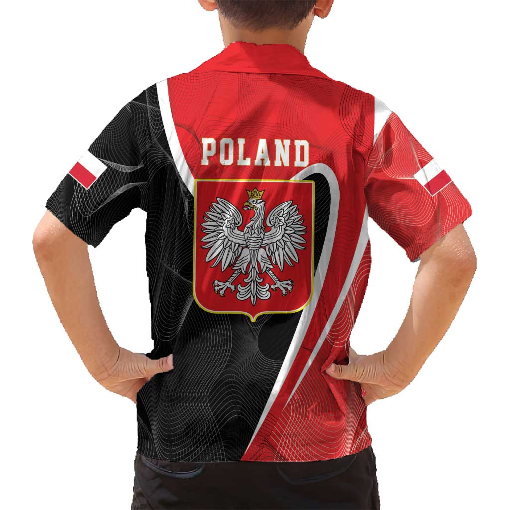 Poland White Crowned Eagle Family Matching Off Shoulder Maxi Dress and Hawaiian Shirt Rzeczpospolita Polska