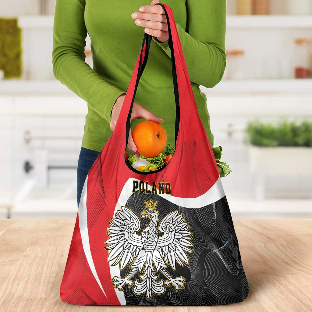 Poland White Crowned Eagle Grocery Bag Rzeczpospolita Polska