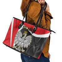Poland White Crowned Eagle Leather Tote Bag Rzeczpospolita Polska