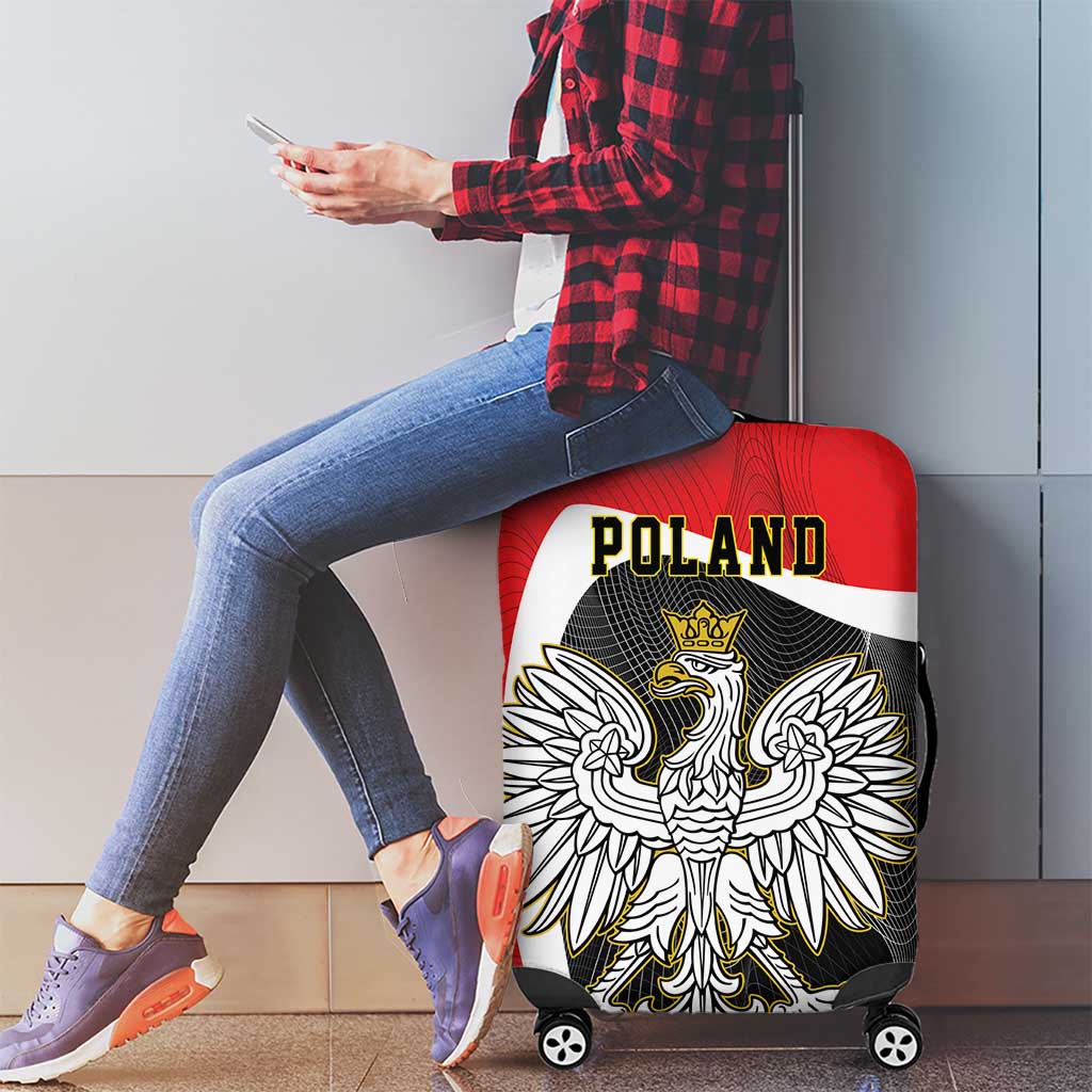 Poland White Crowned Eagle Luggage Cover Rzeczpospolita Polska