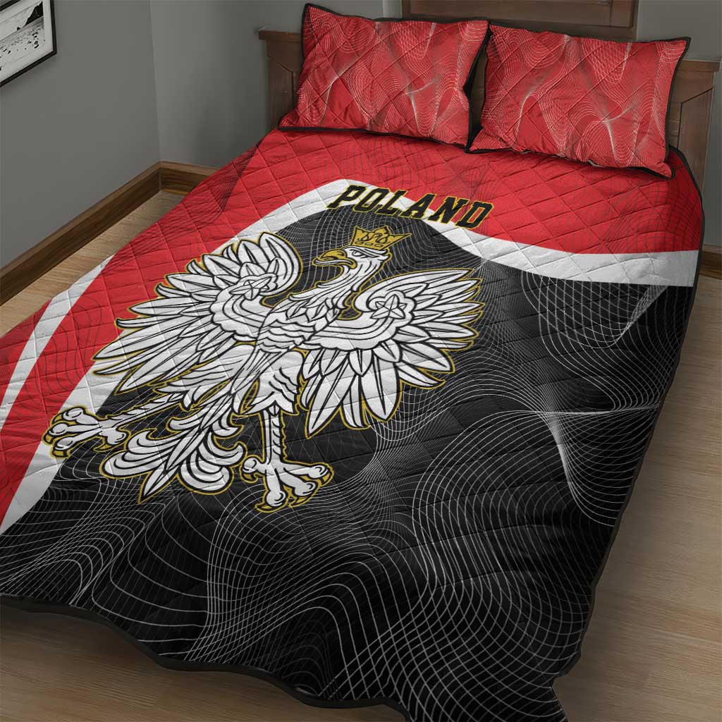 Poland White Crowned Eagle Quilt Bed Set Rzeczpospolita Polska LT17 - Wonder Print Shop