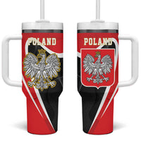 Poland White Crowned Eagle Tumbler With Handle Rzeczpospolita Polska LT17 - Wonder Print Shop