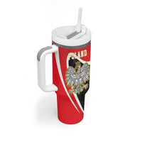 Poland White Crowned Eagle Tumbler With Handle Rzeczpospolita Polska LT17 - Wonder Print Shop