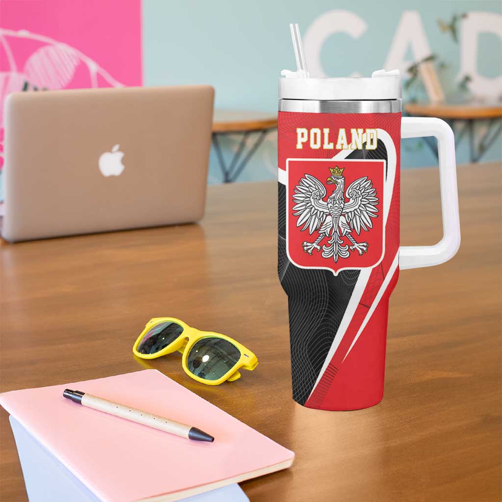 Poland White Crowned Eagle Tumbler With Handle Rzeczpospolita Polska LT17 - Wonder Print Shop