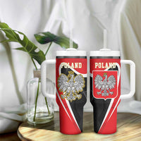 Poland White Crowned Eagle Tumbler With Handle Rzeczpospolita Polska LT17 - Wonder Print Shop